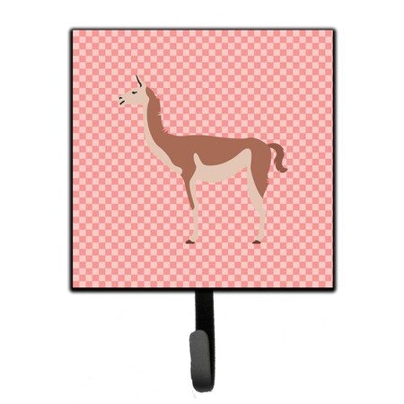 Carolines Treasures Guanaco Pink Check Leash or Key Holder BB7921SH4